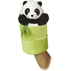 Aurora World 10” Panda Bear Pop-Up Hand Puppet Plush Stuffed Animal Toy